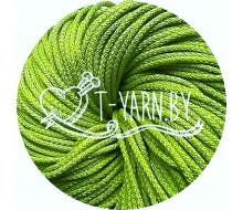 Полиэфирный шнур с сердечником, цвет Салатовый Люминесцентный, 5мм, 200м, пасма